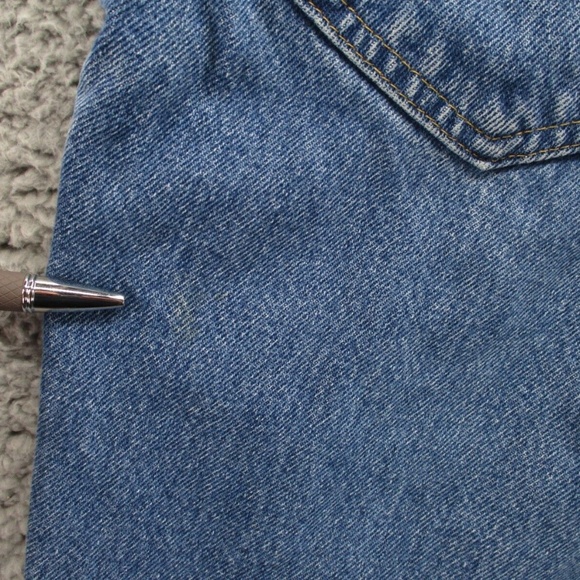 Carhartt Jeans Mens 34x30 Blue Denim Relaxed Fit Straight Work 381-83 Distressed - Picture 14 of 14